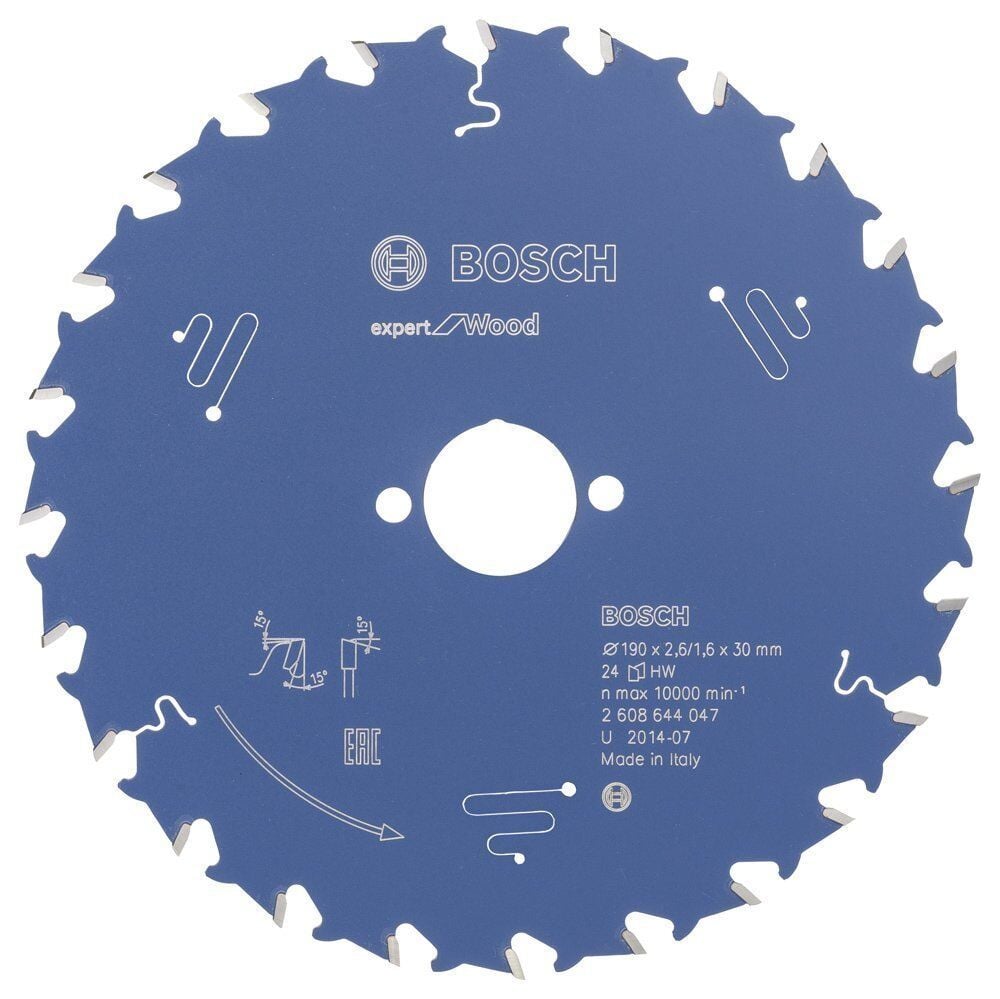 Bosch Ahşap Kesme Daire Testere Bıçağı 190*30 mm 24 Diş Expert 2608644047