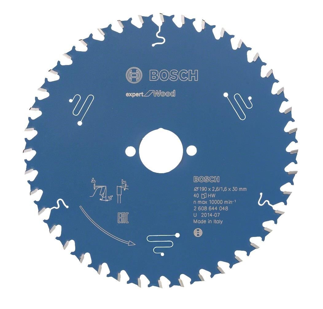 Bosch Ahşap Kesme Daire Testere Bıçağı 190*30 mm 40 Diş Expert 2608644048