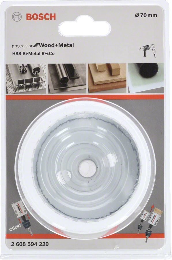 Metal ve Ahşap 70 mm Hss Bi-Metal %8 Kobaltlı Delik Testeresi BOSCH 2608594229
