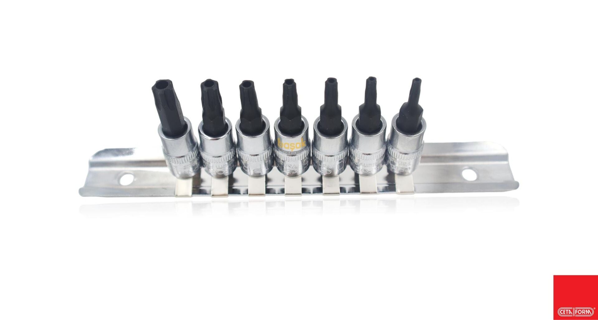 Ceta Form 1/4'' IPR10-40 5 Köşe Delikli Torx Lokma Takımı C08S-RTP7