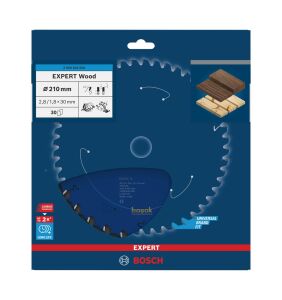 Bosch Ahşap Kesme Daire Testere Bıçağı 210*30 mm 30 Diş Expert 2608644058