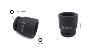Ceta Form 33 mm 3/4” 6 Köşe Havalı Lokma Anahtar C72-H33