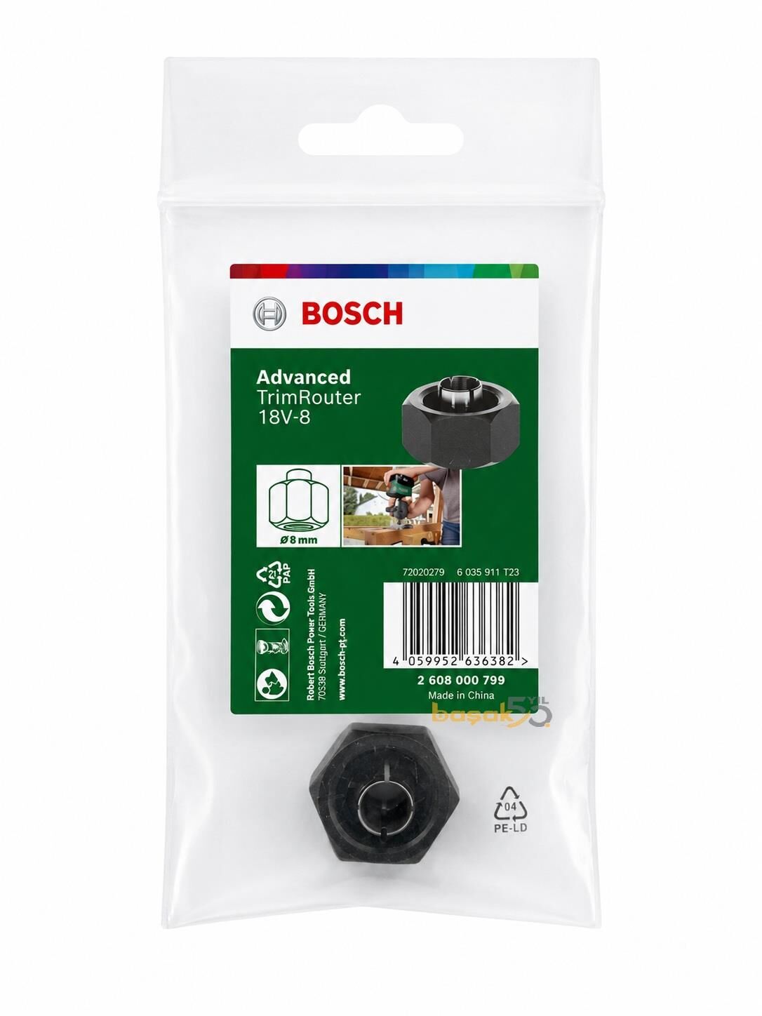 Bosch 8 mm Freze Penseti AdvancedTrimRouter Uyumlu 2608000799
