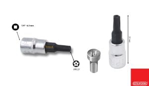 Ceta Form 1/4'' IPR 27 5 Köşe Delikli Torx Lokma C08S-IPR27