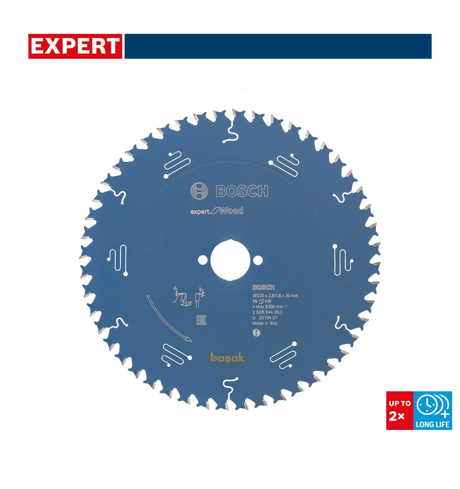 Bosch Ahşap Kesme Daire Testere Bıçağı 230*30 mm 48 Diş Expert 2608644063