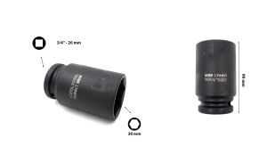 Ceta Form 38 mm 3/4 Havalı Derin Lokma Anahtar C74-H38