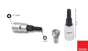 Ceta Form 1/4'' IPR 20 5 Köşe Delikli Torx Lokma C08S-IPR20