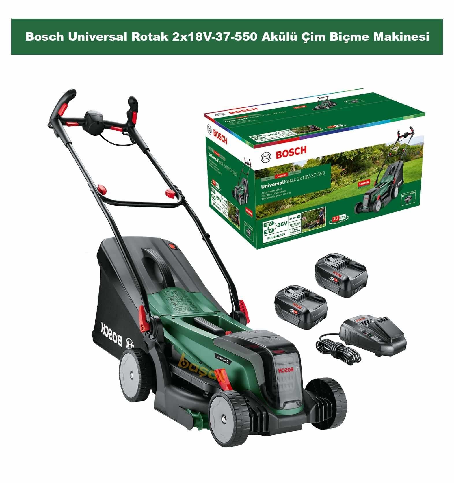 Bosch Universal Rotak 2x18V-37-550 Akülü Çim Biçme Makinesi 06008B9E00