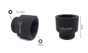 Ceta Form 46 mm 3/4” 6 Köşe Havalı Lokma Anahtar C72-H46