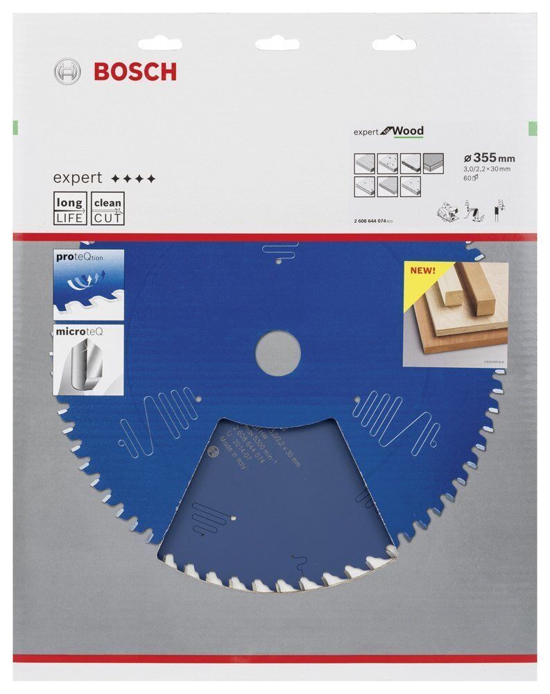 Bosch Ahşap Kesme Daire Testere Bıçağı 355*30 mm 60 Diş Expert 2608644074