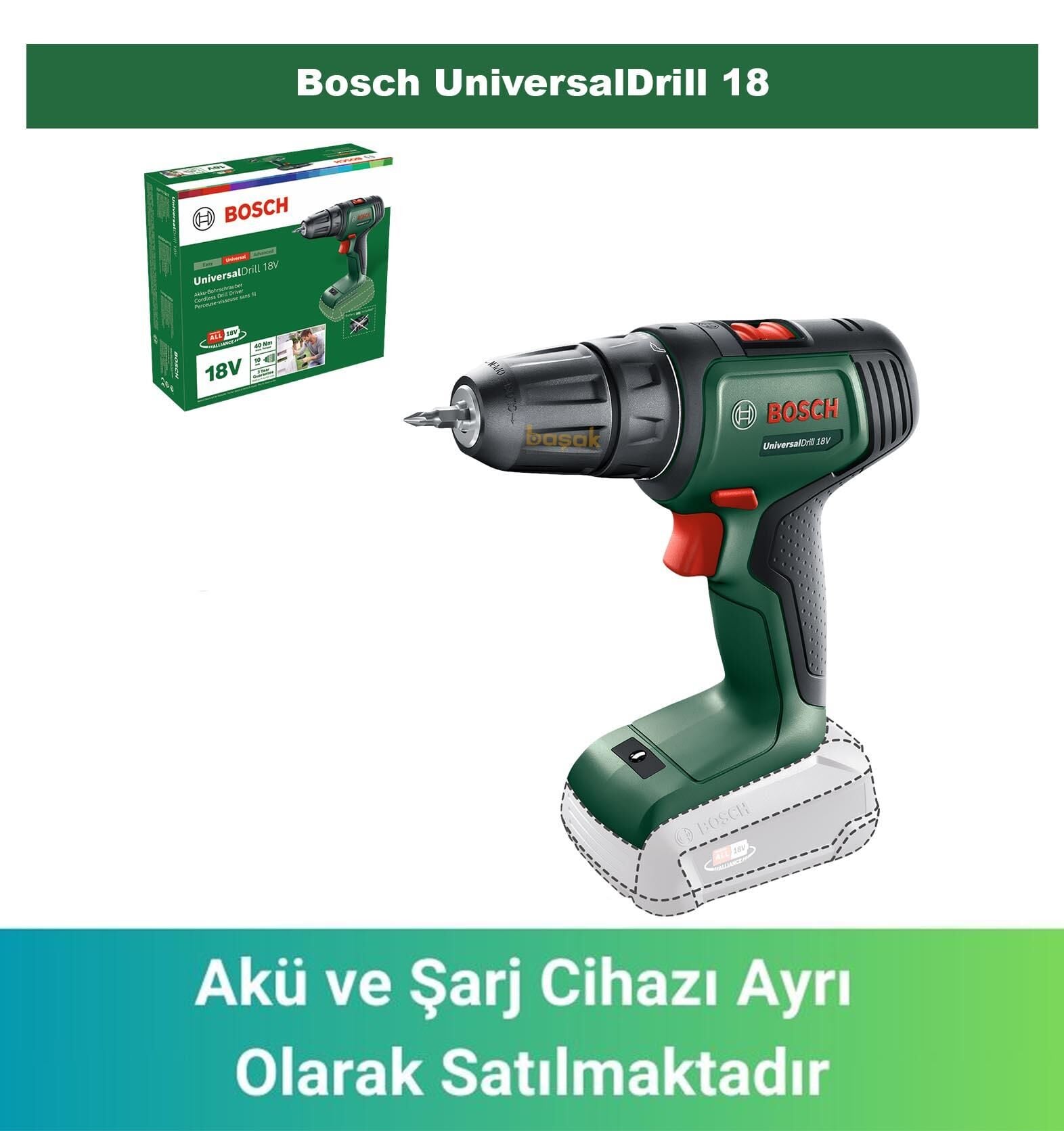 Bosch UniversalDrill 18 (Akü ve Şarj Yoktur) 06039D4000