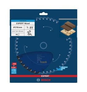 Bosch Ahşap Kesme Daire Testere Bıçağı 216*30 mm 40 Diş Expert 2608644079