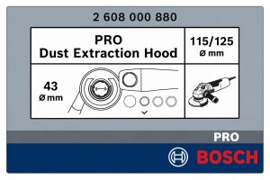 Bosch PRO 115/125 mm Mavi Seri Avuç Taşlama Toz Emme Başlığı 2608000880