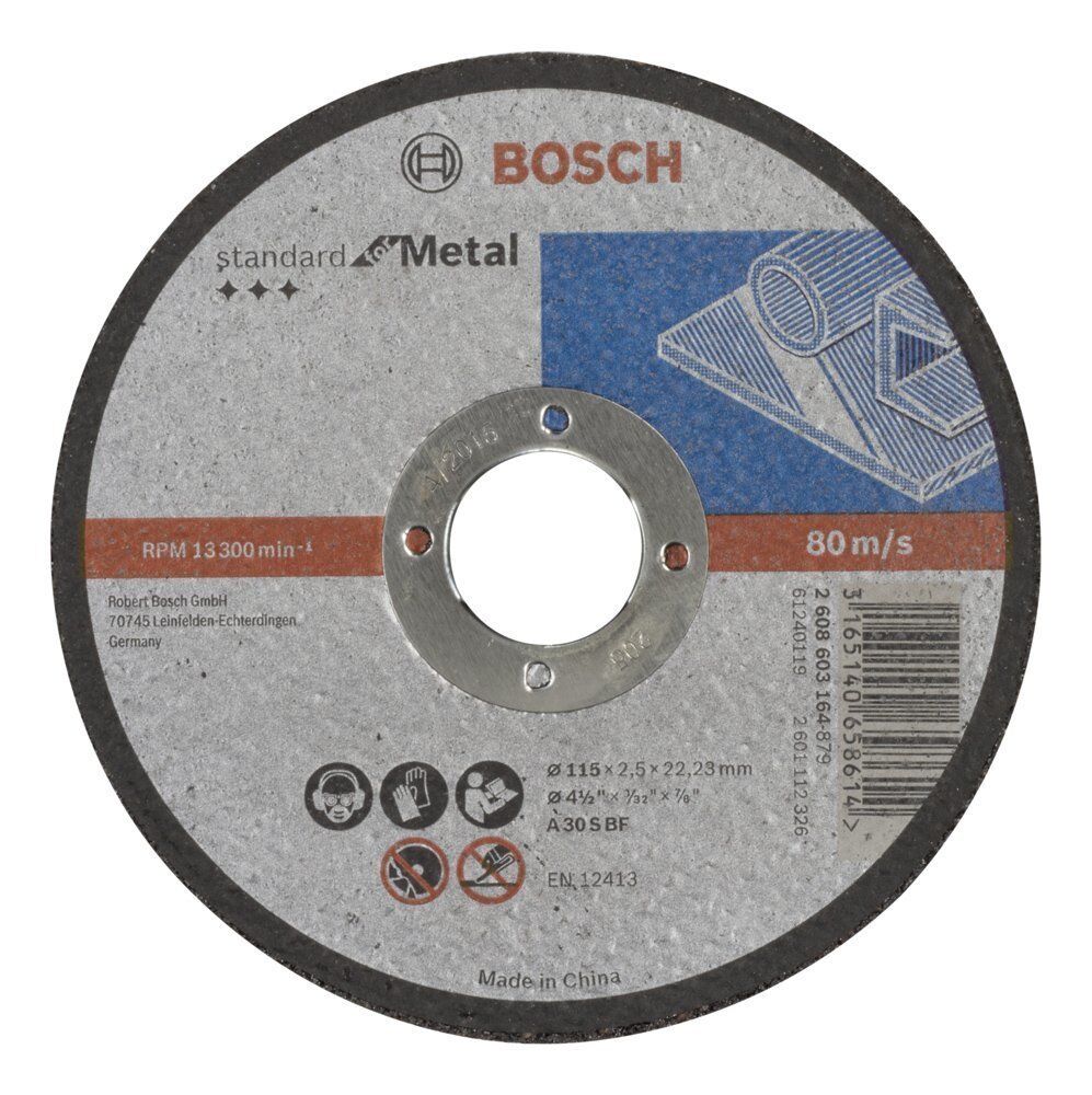 Bosch 115x2,5 mm Standart Metal Kesme Taşı Düz 2608603164 | Bosch