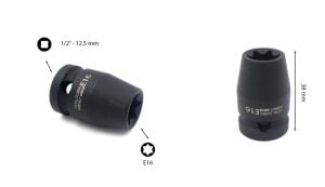 Ceta Form E16 1/2” Dişi Torx Havalı Lokma Anahtar C66-E16