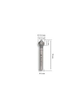 MTE 10,4 mm 90° Havşa Freze HSS DIN 335/C