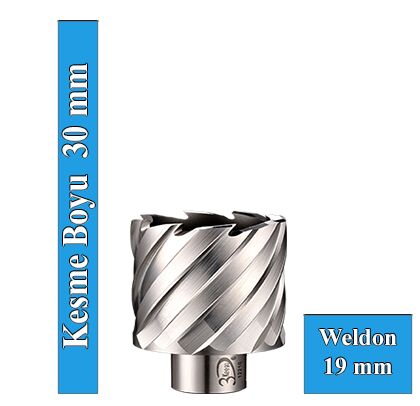 3Keego 65 x 30 mm HSS Manyetik Matkap Ucu SHC30