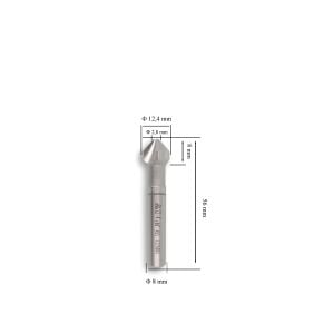 MTE 12,4 mm 90° Havşa Freze HSS DIN 335/C