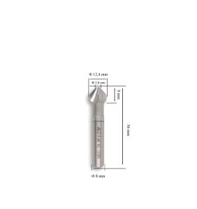 MTE 12,4 mm 90° Havşa Freze HSS DIN 335/C