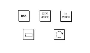 MTE 16,5 mm 90° Havşa Freze HSS DIN 335/