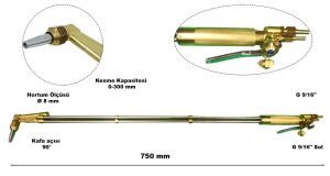 Yıldız 4543P-750 Kafa Karışımlı 75 cm 3 Borulu Kesme Hamlacı Alttan Tetikli