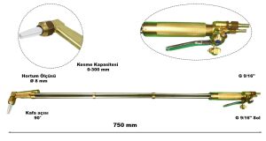 Yıldız 4543P-750 Kafa Karışımlı 75 cm 3 Borulu Kesme Hamlacı Alttan Tetikli