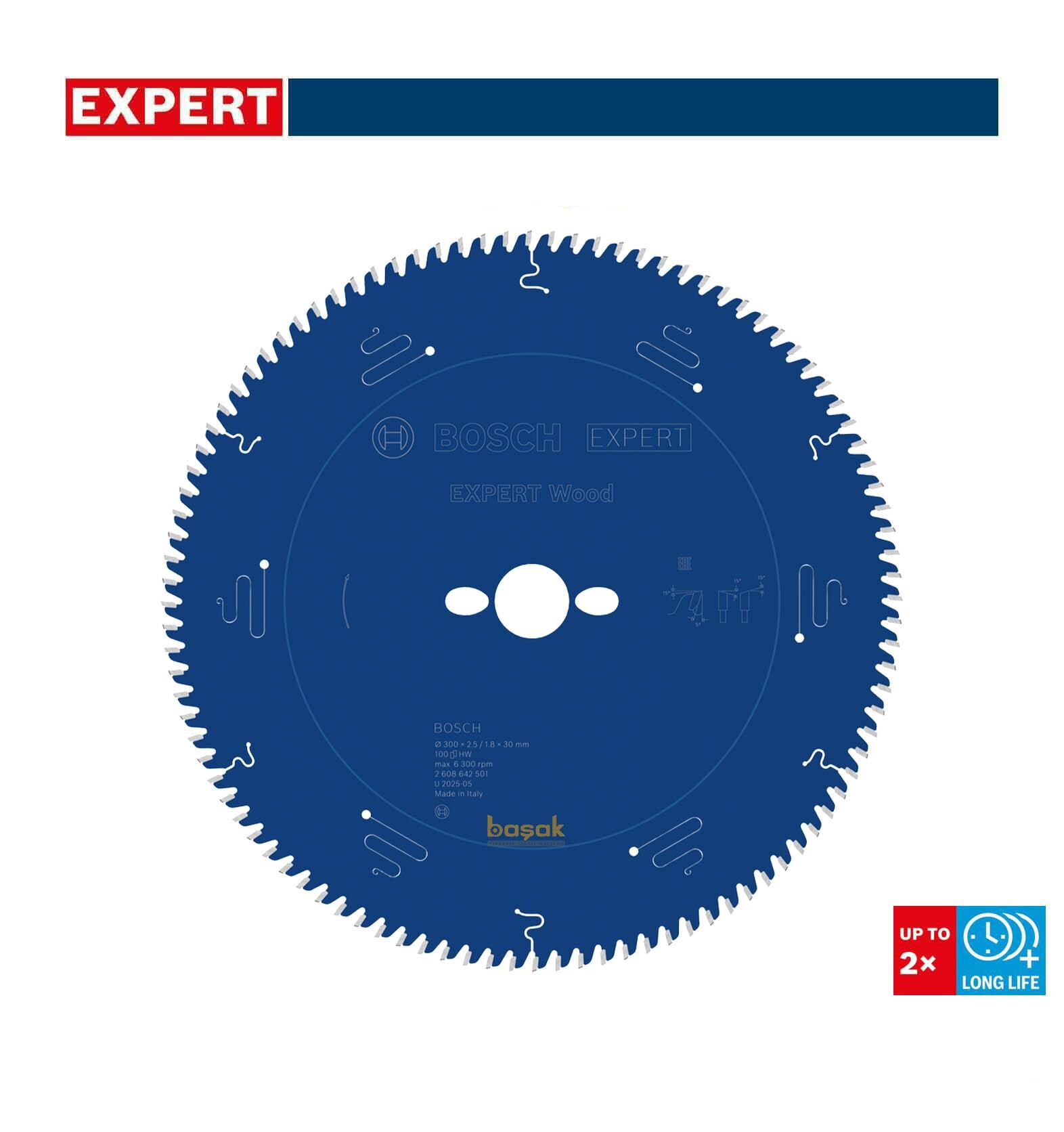 Bosch Ahşap Kesme Daire Testere Bıçağı 300*30 mm 100 Diş Expert 2608642501