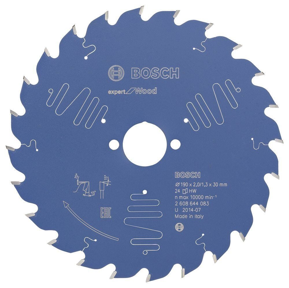 Bosch Ahşap Kesme Daire Testere Bıçağı 190*30 mm 24 Diş Expert 2608644083
