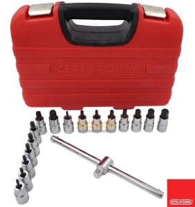 Ceta Form 17 Parça 1/2” TORX ve Lokmalı Allen Takımı C28S-17PTH