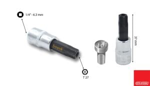 Ceta Form T27 1/4” Lokmalı Delikli Torx Allen C08S-TR27