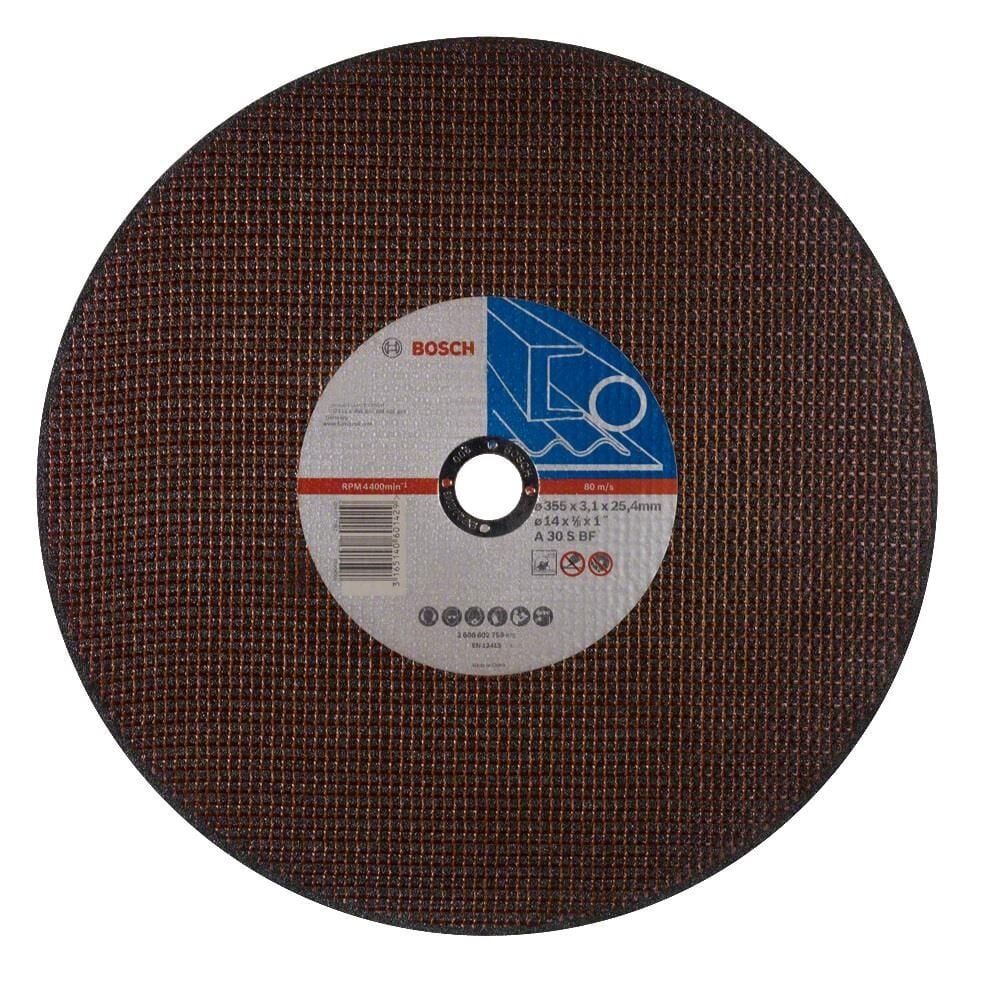 Bosch 355 mm Ekonomik Metal Kesme Taşı Düz 2608602759
