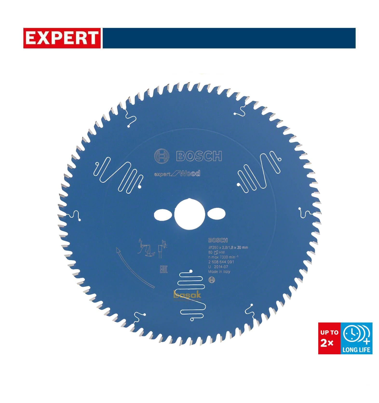 Bosch Ahşap | Sunta Daire Testere Bıçağı 260*30 mm 80 Diş Expert 2608644091