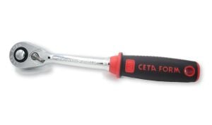 Ceta Form C11-14N 3/8'' Düğmeli Cırcır Kolu (Açılı Gövde)
