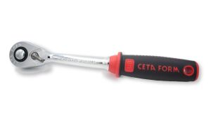 Ceta Form C11-14N 3/8'' Düğmeli Cırcır Kolu (Açılı Gövde)