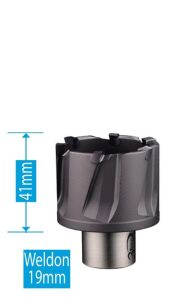 3Keego 27 x 25 mm TİAIN TCT Manyetik Ray ve Hardox Delme Ucu HCR 25T