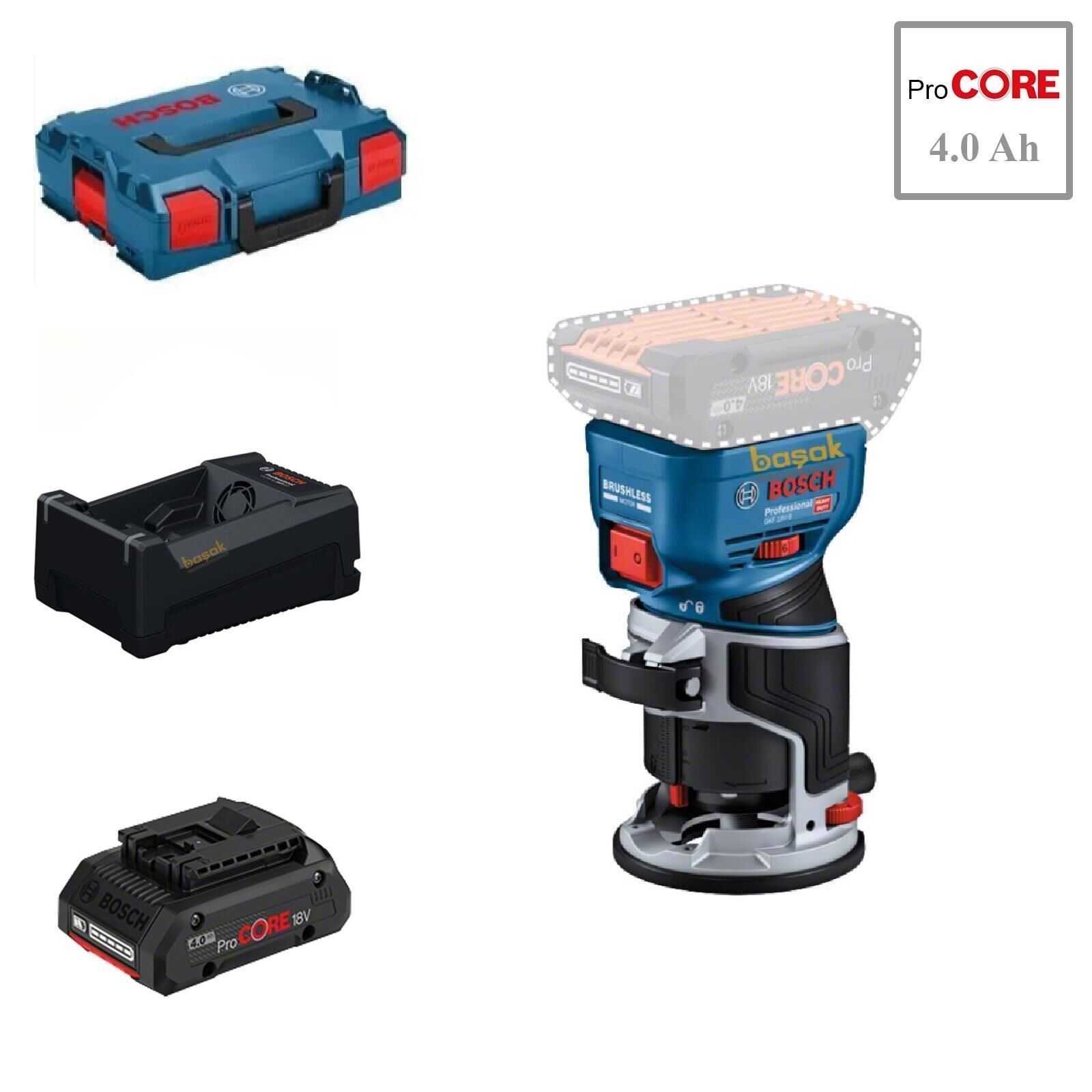 Bosch GKF 18V-8 1x4 Ah ProCORE Akülü Avuç İçi Dik Freze | Bosch