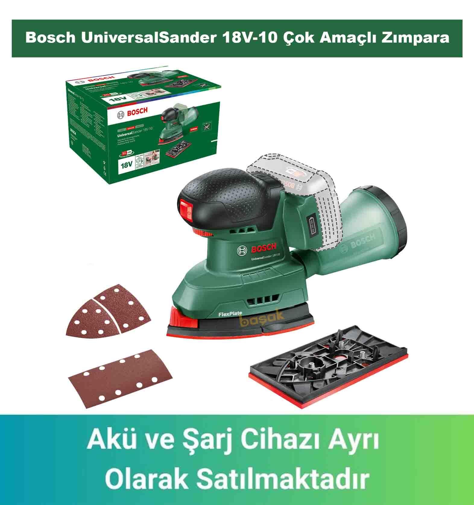 Bosch UniversalSander 18V-10 Çok Amaçlı Zımpara (Akü ve Şarj Yoktur) 06033E3100