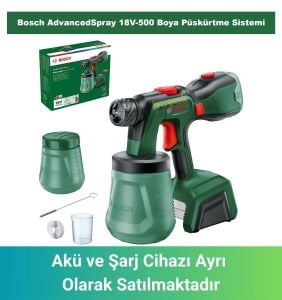 Bosch AdvancedSpray 18V-500 Boya Püskürtme Sistemi (Akü ve Şarj Cihazı yoktur) 0603208200