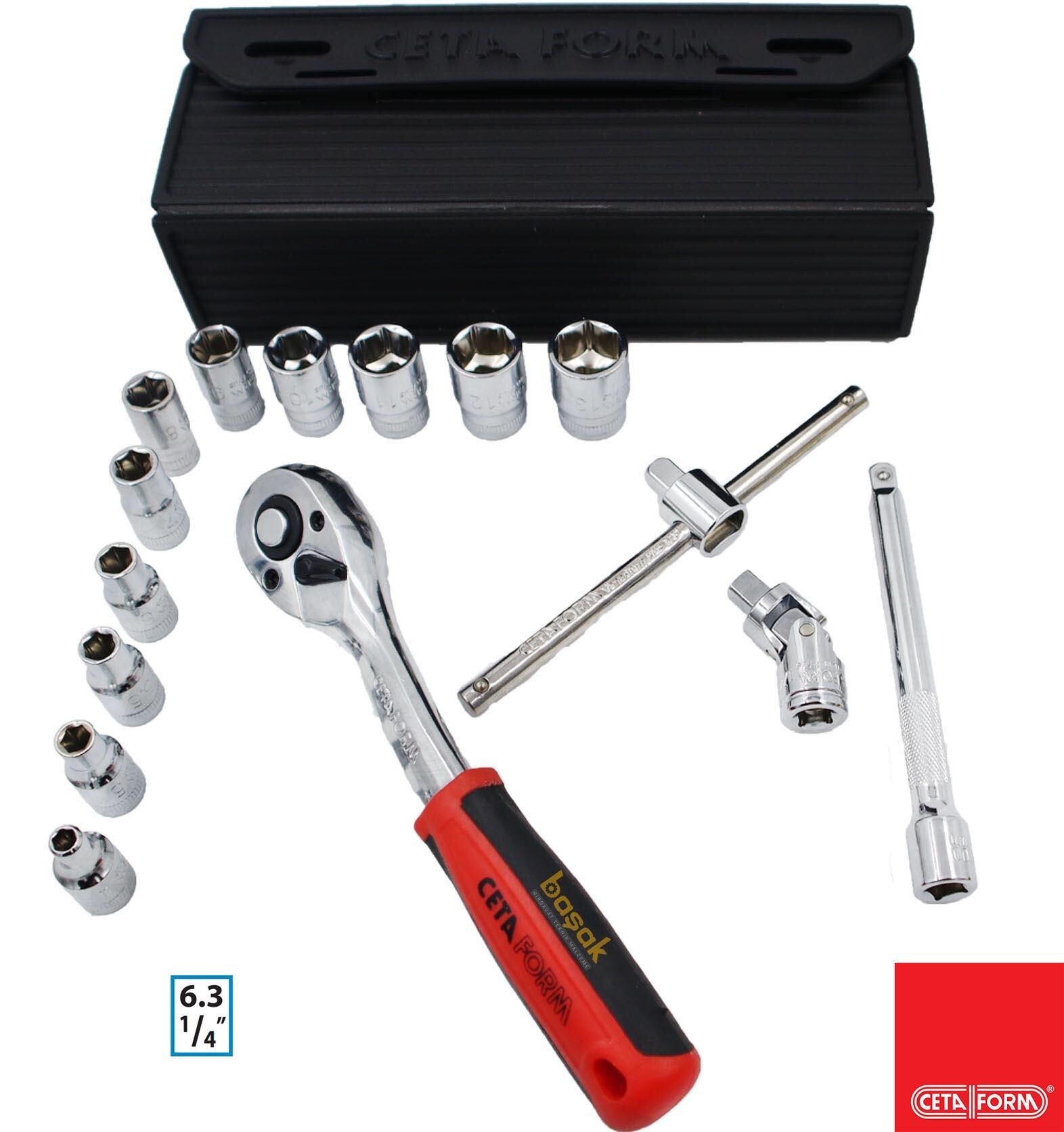 Ceta Form 4 - 13 mm 1/4” Lokma Takımı Pratik Çantalı 15 Parça C00-15RH4