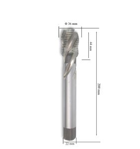 MTE M36 Helis Makine Kılavuzu İnce Şaftlı HSSE DIN 376/C