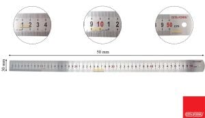 Ceta Form Çelik Cetvel 50 cm P15-050