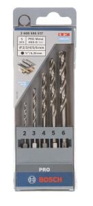 Bosch 2-6mm HSS-G HEX Metal Matkap Ucu Seti 5 parça 2608595517