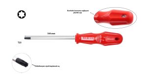 Ceta Form T25 x 100 mm Torx Tornavida 4400/T25M