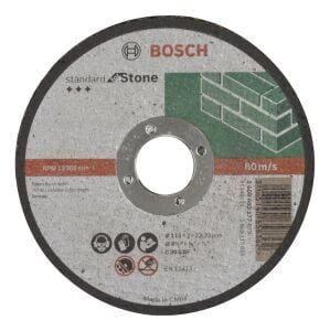 Bosch 115x3 mm Standart Taş-Mermer Kesme Taşı Düz 2608603177