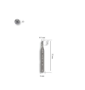 MTE 3 mm Parmak Freze Hss-Co8 DIN 844/B-N