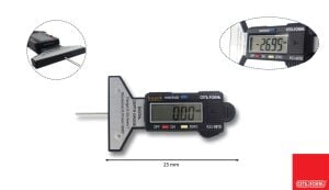 Ceta Form 0 - 25 mm Dijital Lastik Diş Derinlik Kumpası N23-08TD