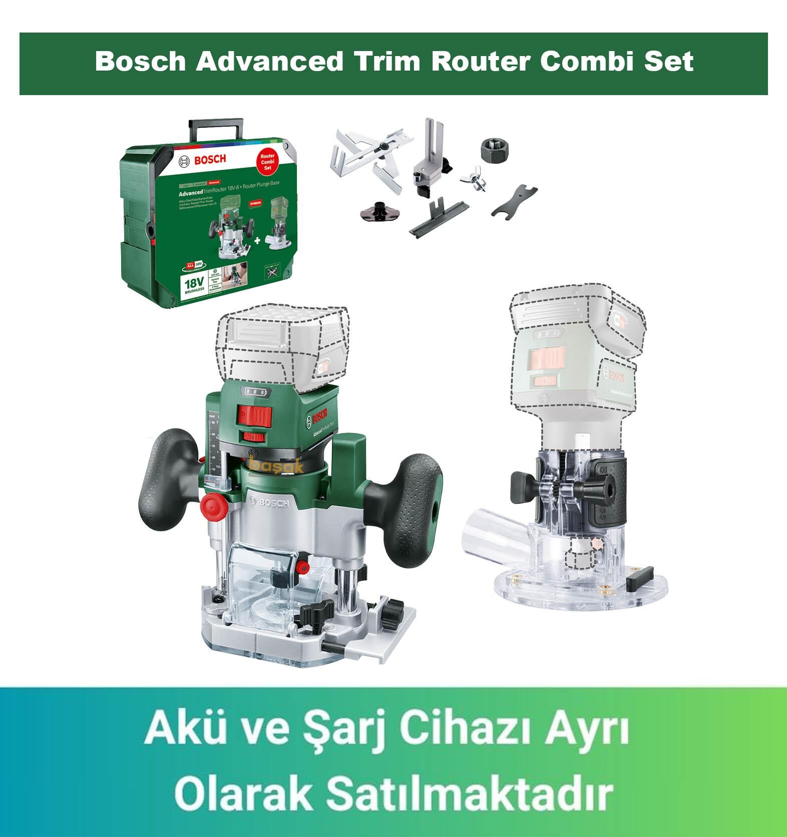 Bosch Advanced Trim Router Combi Set (Akü ve Şarj Yoktur) 06039D5002