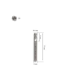 MTE 6 mm Parmak Freze Hss-Co8 DIN 844/B-N