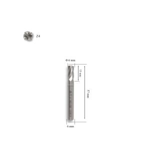 MTE 6 mm Parmak Freze Hss-Co8 DIN 844/B-N