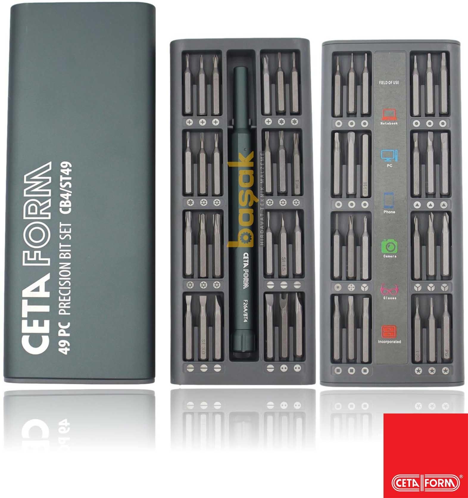 Ceta Form 49 Parça Hassas Mikro Bits Uç Takımı CB4/ST49